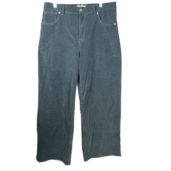 Madewell Superwide-Leg Pants in‎ Corduroy Women's 32 Black High Rise Academic - Picture 1 of 11